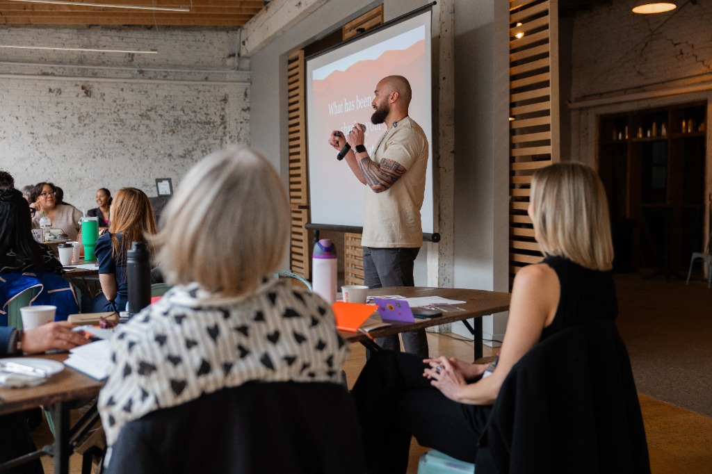 Chris Pineda facilitating a workshop